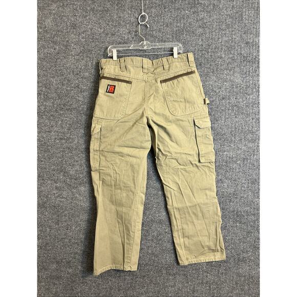 Wrangler Riggs Mens Work Wear Cargo Pants Size 36 Brown Rugged Outdoor Mid Rise - Picture 2 of 12